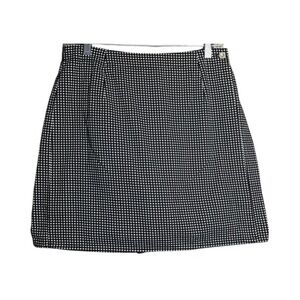 Russ Gingham Mini‎ Skirt Black and White Checkered A-Line Skirt Size 10
